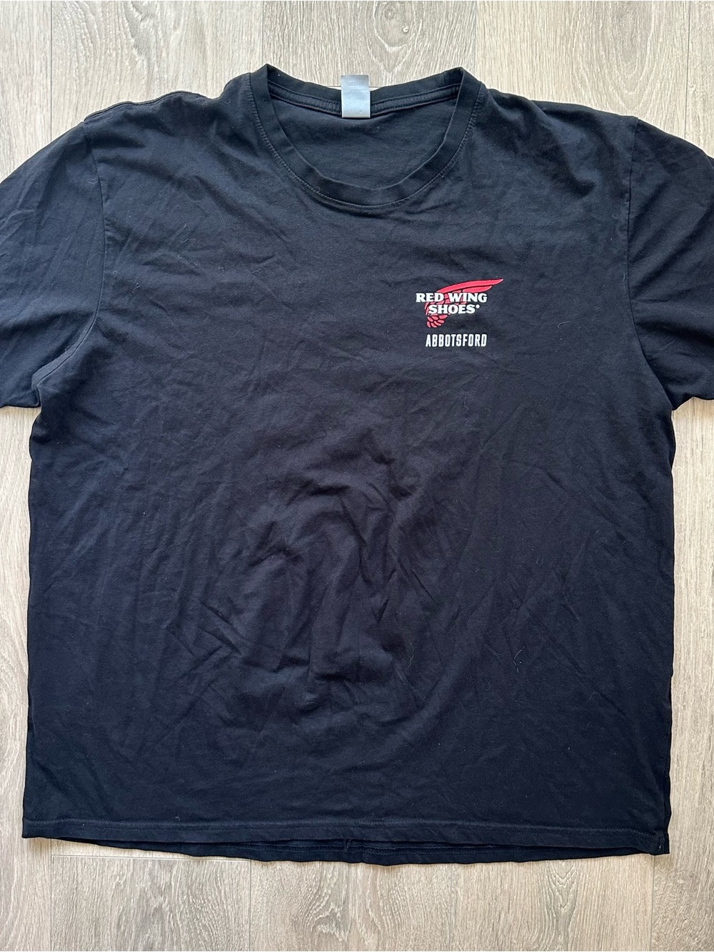 Red Wing Shoes Black Short Sleeve T-Shirt with Red Logo - Men's Size XXL